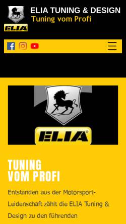 Vorschau der mobilen Webseite www.elia-tuning.de, Elia Tuning & Design AG