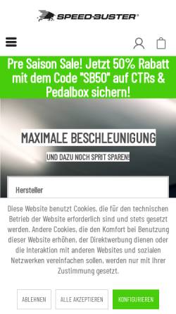 Vorschau der mobilen Webseite www.speed-buster.de, Speed-Buster GmbH & Co. KG