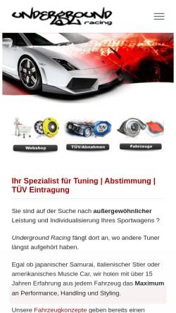 Vorschau der mobilen Webseite www.underground-racing.de, Underground Racing, Christian Lutosch