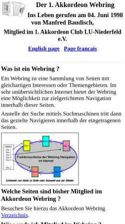 Vorschau der mobilen Webseite www.acl-1974.de, Der 1. Akkordeon Webring