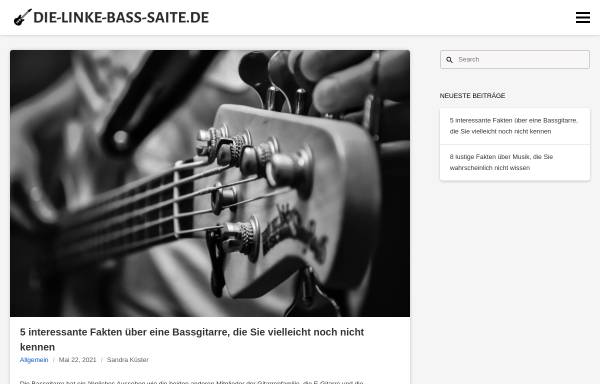 Linke Bass-Saite