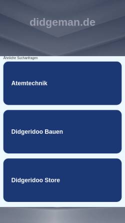 Vorschau der mobilen Webseite www.didgeman.de, How to play the Didgeridoo