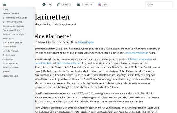 Vorschau von www.die-klarinetten.de, die-klarinetten.de, Eberhard Frost