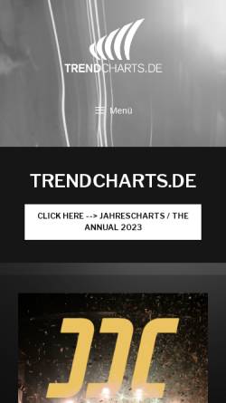 Vorschau der mobilen Webseite www.trendcharts.de, Deutsche Trend Charts