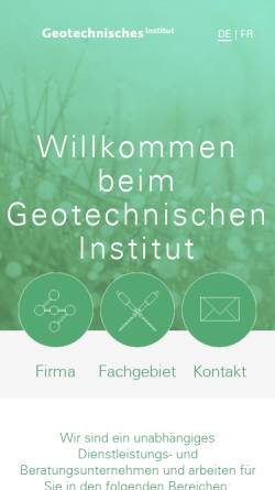 Vorschau der mobilen Webseite www.geo-online.ch, Geotechnisches Institut AG