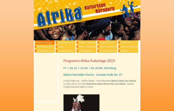 Vorschau von www.afrika-kulturtage.de, Afrika - Kulturtage