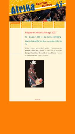 Vorschau der mobilen Webseite www.afrika-kulturtage.de, Afrika - Kulturtage