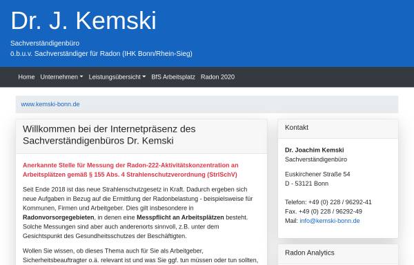 Vorschau von www.kemski-bonn.de, Kemski & Partner - Beratende Geologen