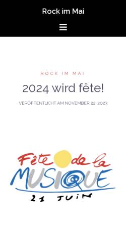 Vorschau der mobilen Webseite www.rock-im-mai.de, Rock im Mai