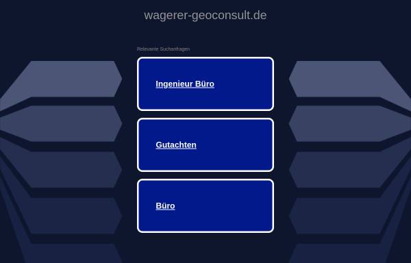 Vorschau von www.wagerer-geoconsult.de, Wagerer GeoConsult