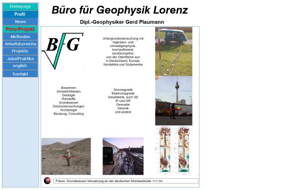 Vorschau von www.geophysik-lorenz.de, Büro für Geophysik Lorenz
