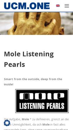 Vorschau der mobilen Webseite www.mole.de, Mole Listening Pearls