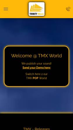 Vorschau der mobilen Webseite www.trinitymusix.com, Trinity Musix