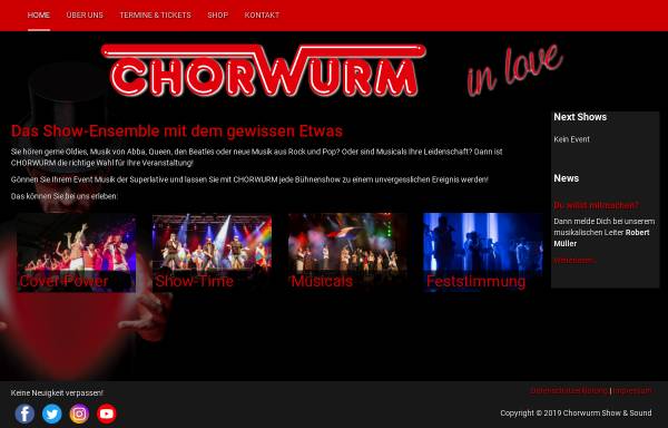 Vorschau von www.chorwurm.de, Chorwurm