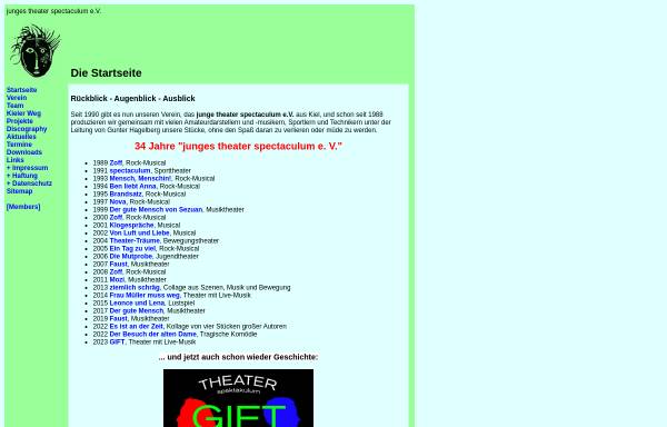Vorschau von www.spectaculumev.de, Junges Theater Spectaculum eV