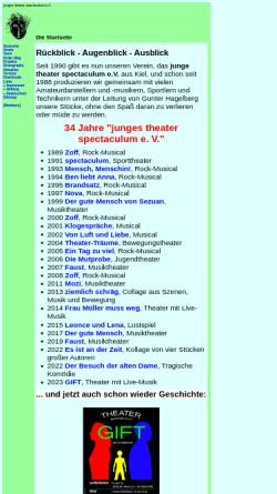 Vorschau der mobilen Webseite www.spectaculumev.de, Junges Theater Spectaculum eV