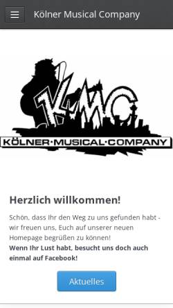 Vorschau der mobilen Webseite www.koelnermusicalcompany.de, Kölner Musical Company
