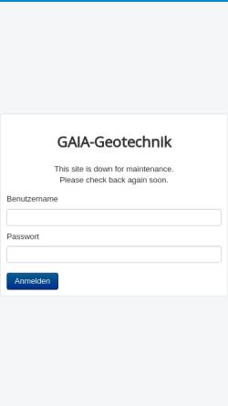 Vorschau der mobilen Webseite www.gaia-geotechnik.de, GAIA-Geotechnik