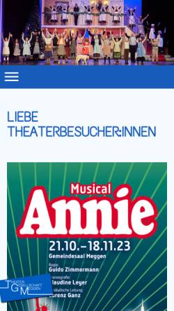 Vorschau der mobilen Webseite www.tgm.ch, Theatergesellschaft Meggen