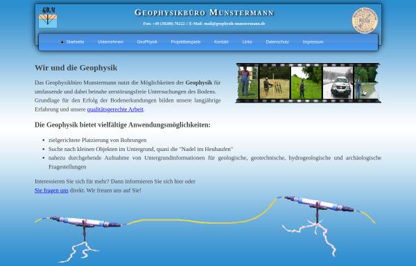 Vorschau von www.geophysik-munstermann.de, Geophysikbüro Munstermann