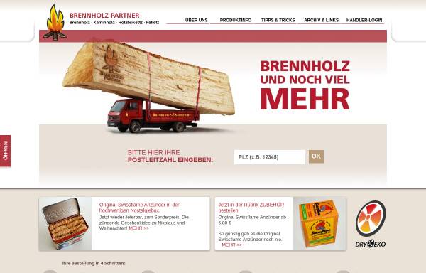 Vorschau von www.brennholz-partner.de, B-P Vertriebsgesellschaft mbH