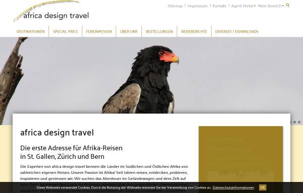 Vorschau von www.africadesigntravel.ch, Africa Design Travel AG