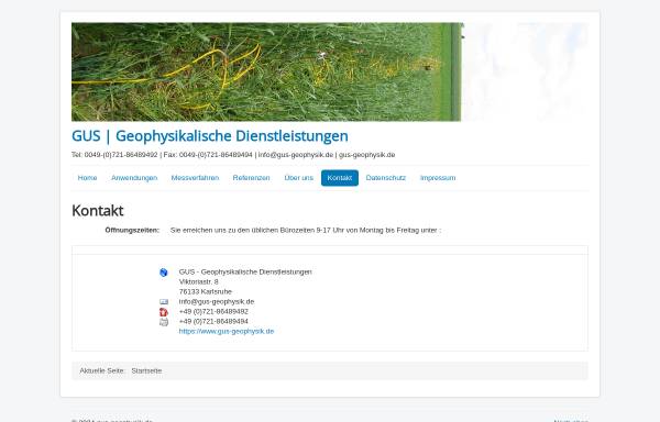 Vorschau von www.gus-geophysik.de, GUS Geophysikalische Dienstleistungen, Inh. Martin Flinspach