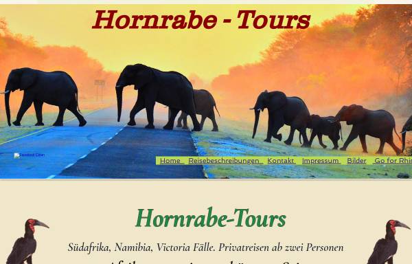 Vorschau von www.hornrabe-tours.de, Hornrabe Tours - Karl-Heinz Schäfers