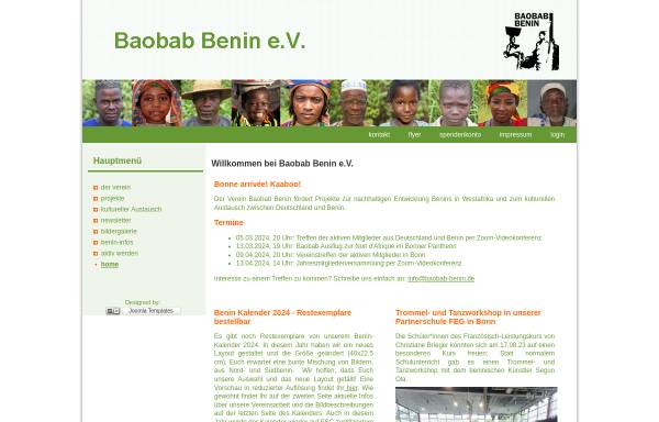 Vorschau von www.baobab-benin.de, Baobab Benin e.V.