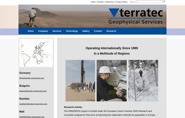 Vorschau von terratec-geoservices.com, Terratec, Inh. Dipl.-Geol. Klaus Brauch & Dr. Dietmar Kopp