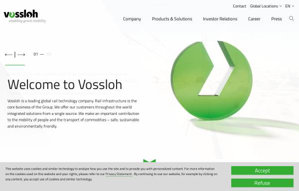 Vorschau von www.vossloh.com, Vossloh Aktiengesellschaft