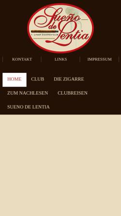 Vorschau der mobilen Webseite www.zigarrenclub.at, 1. Linzer Zigarrenclub