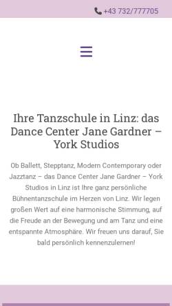 Vorschau der mobilen Webseite www.yorkstudios.at, Tanzschule York
