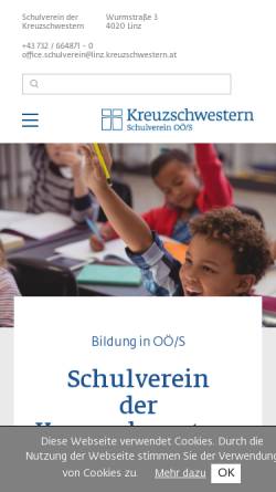 Vorschau der mobilen Webseite www.schulen.kreuzschwestern.at, Kreuzschwestern Schulen