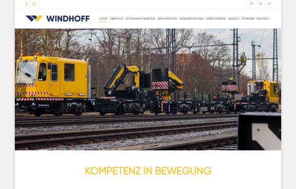 Vorschau von www.windhoff.de, Windhoff Bahn- und Anlagentechnik GmbH