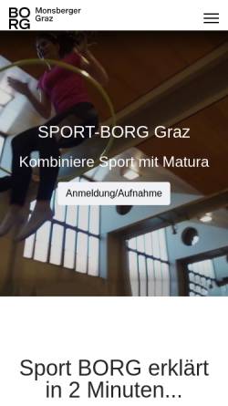 Vorschau der mobilen Webseite www.sportborg.at, Sport BORG