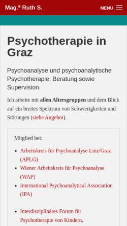 Vorschau der mobilen Webseite www.neumeister.info, Psychotherapeutische Praxis Mag. Ruth S. Neumeister