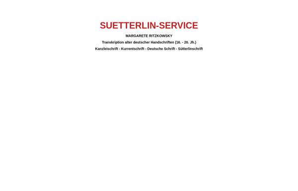 Vorschau von www.suetterlin-service.de, Sütterlin Service, Inh.Margarete Ritzkowsky
