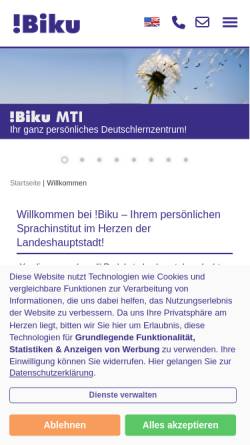 Vorschau der mobilen Webseite www.biku.at, Biku-Online - Bildung mit dem Service-Plus