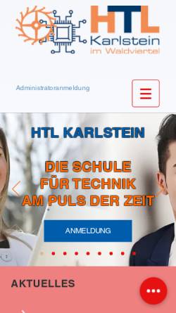 Vorschau der mobilen Webseite www.htl-karlstein.ac.at, HTBLA Karlstein an der Thaya