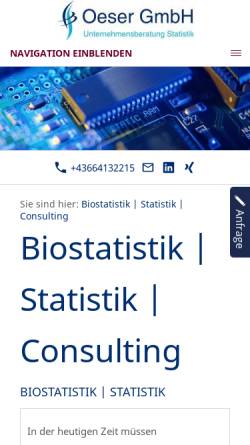 Vorschau der mobilen Webseite www.statistiker.at, Oeser GmbH