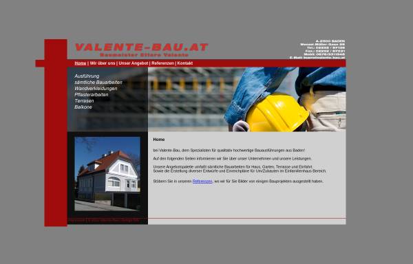 Vorschau von www.valente-bau.at, Valente Bau