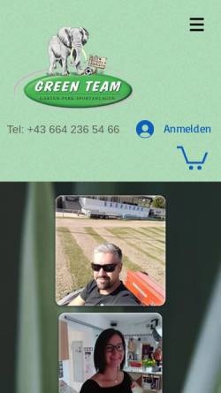 Vorschau der mobilen Webseite www.greenteam.at, Green Team