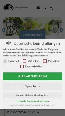 Vorschau der mobilen Webseite www.ardex.at, Ardex Baustoff GmbH.