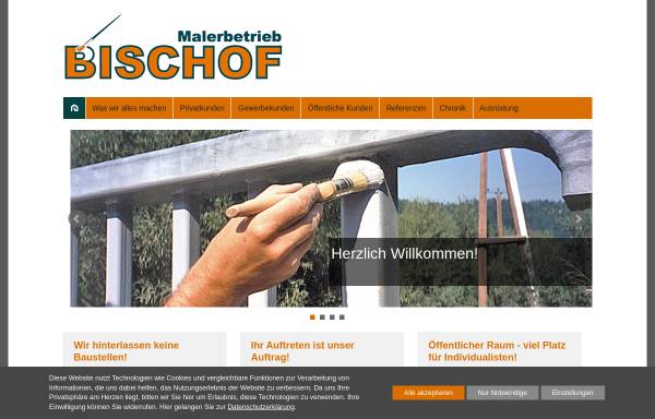 Vorschau von www.malerbischof.at, Malerbetrieb Bischof - Loosdorf