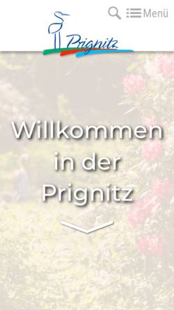 Vorschau der mobilen Webseite www.dieprignitz.de, Fremdenverkehrs- und Kulturverein Prignitz e.V.