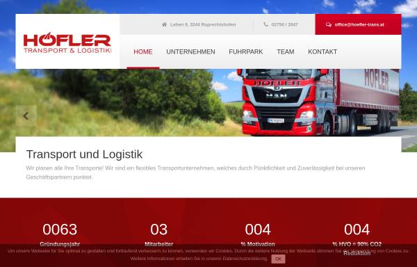 Vorschau von www.hoefler-trans.at, Höfler Transporte 