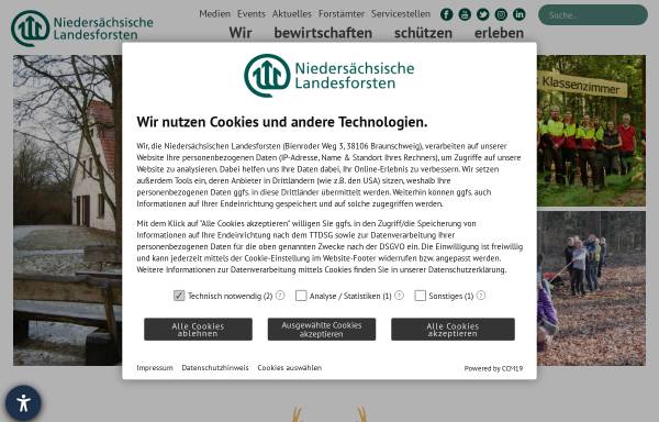 Vorschau von www.landesforsten.de, Forstsaatgut-Beratungsstelle Oerrel