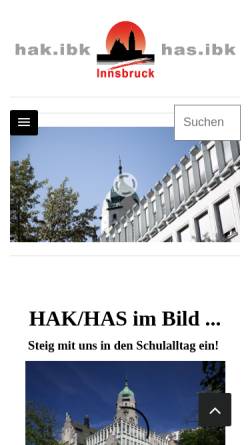 Vorschau der mobilen Webseite www.hak-ibk.tsn.at, Handelsakademie Innsbruck