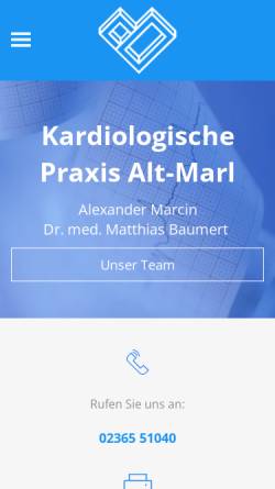 Vorschau der mobilen Webseite www.marcin.de, Dr. med. Stefan Marcin